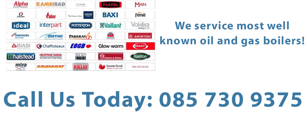We services all types of Oil and Gas boilers in Co.Laois including Alpha Boilers, Ariston Boilers, Baxi Boilers, Biasi  Boilers, Buderus Boilers, Chaffoteaux & Maury Boilers, Glow-worm Boilers, Heatline Boilers, Ideal Boilers, Keston Boilers, Baxi Potterton, Saunier Duval Boilers, Vaillant Boilers, Viessmann Boilers, Vokèra Boilers, Worcester Bosch Boilers.